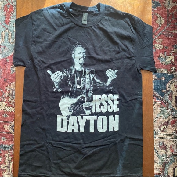 Jesse Dayton Black Graphic T-Shirt Tour Merch Concert Tee Med Unisex Rockabilly - Picture 2 of 6